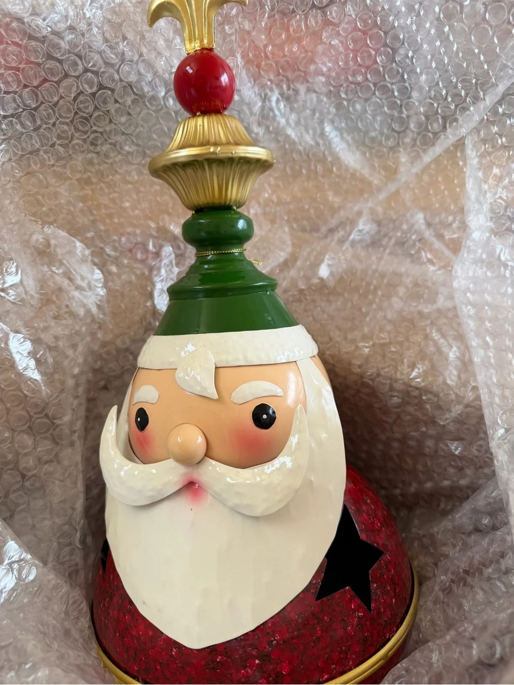 Mark Roberts Lighted Santa With Halley Berry Finial, 35”